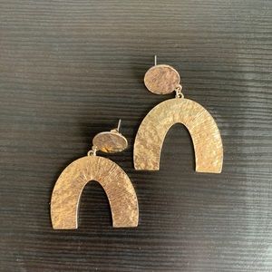 Gold statement earrings